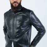 Farsi Lambskin Jacket (Black / Pecan Brown / Grey)