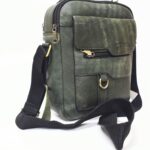 Cowhide Leather Crossbody Bag (Olive Green)