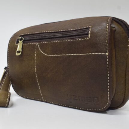 Cowhide Leather Clutch Bag (Hazelnut) - Image 6