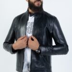 Izmir lambskin (Black / Dark Navy Teal)