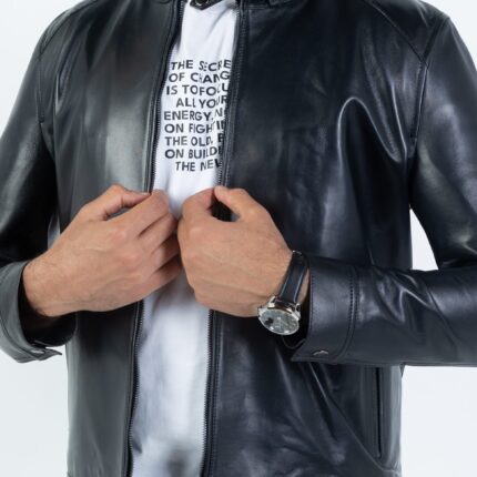 Izmir lambskin (Black / Dark Navy Teal) - Image 5