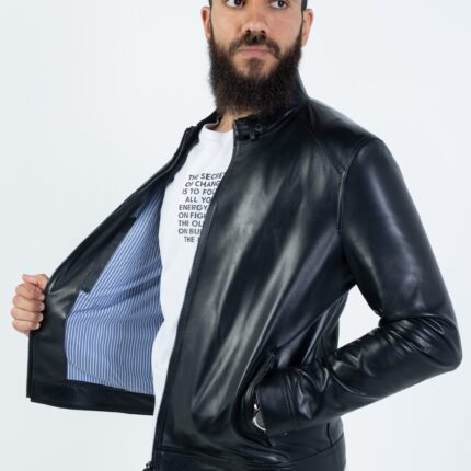 Izmir lambskin (Black / Dark Navy Teal) - Image 4