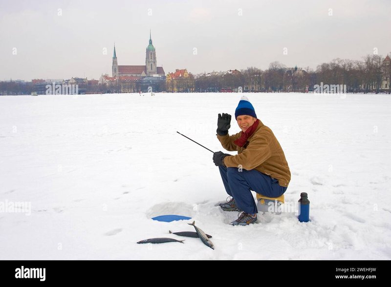Ice fishing game in Germany Ice fishing game in Germany